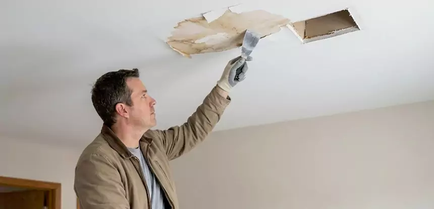 Ceiling Water Stain and Drywall Repair in Powder Springs
